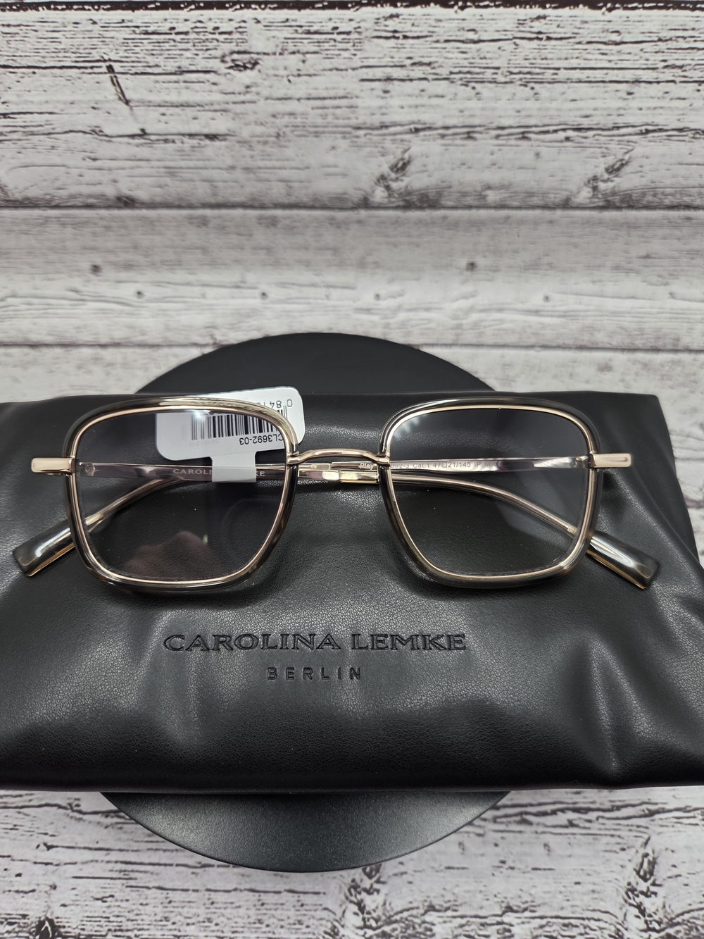 Carolina Lemke Of Berlin  Sunglasses in Light Beige with Gray Gradient Lenses